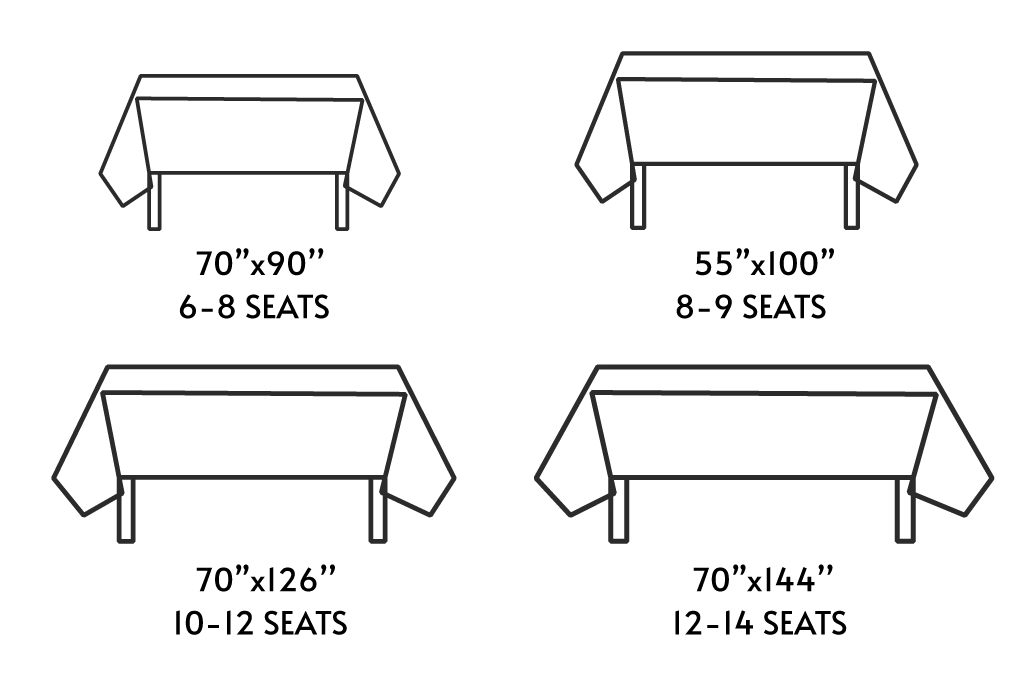 size guide of tablecloth 