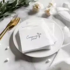 personalised wedding napkins with company logo