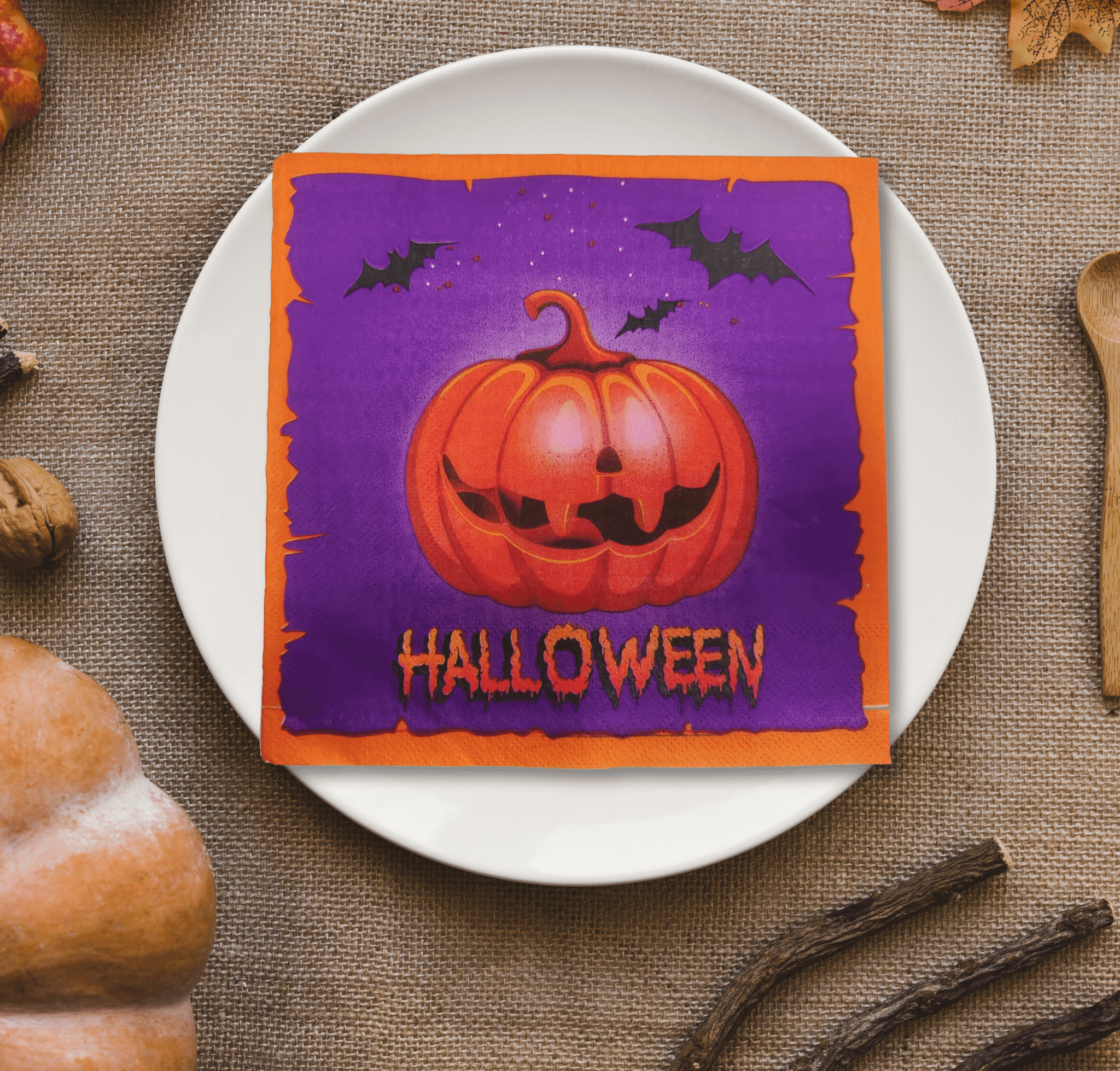 Bulk Halloween Napkins Pumpkin