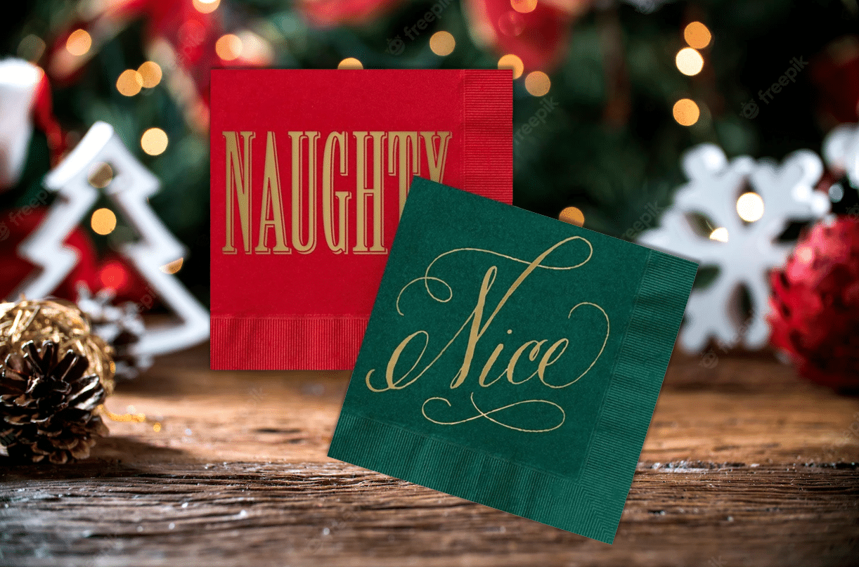 christmas colored napkins