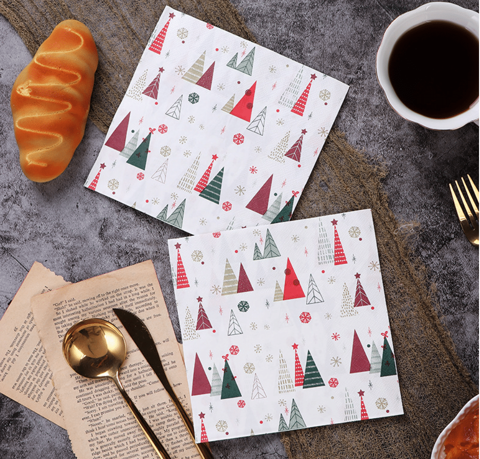 personalised christmas paper napkins