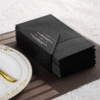 Black Linen Feel Napkins for Restaurants - Image 3