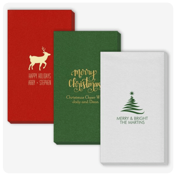 linen feel christmas napkins