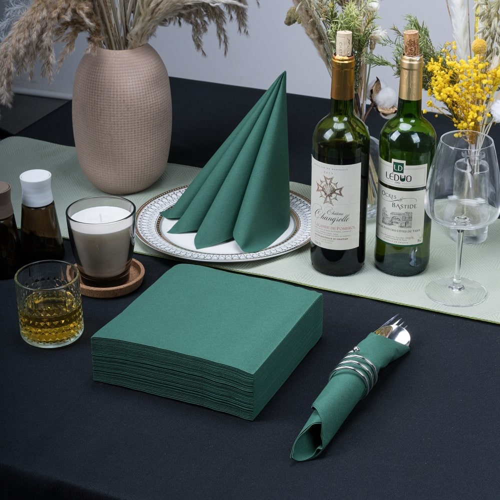 green airlaid napkins 40cm