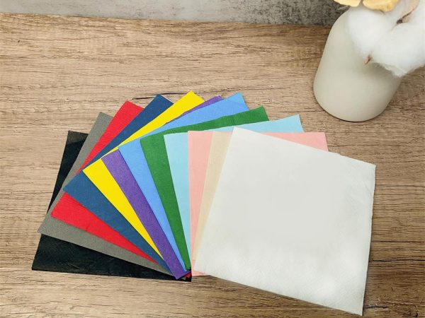 20x20cm, 1/2/3 ply, disposable solid color paper napkin